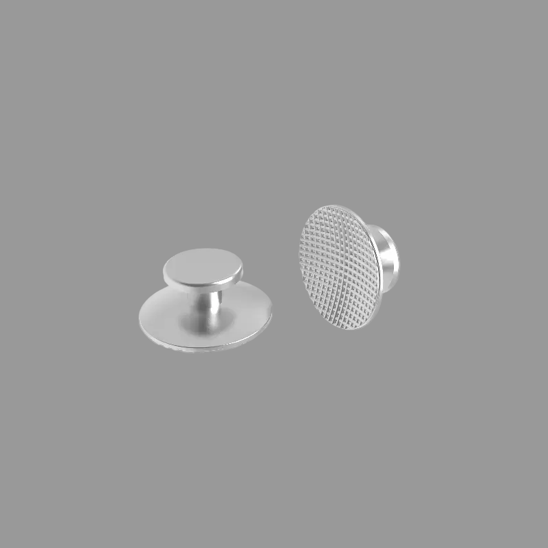 Lingual Button Y-F303 Bondable Metal lingual button,Round base, 80# mesh base 10pcs/pk