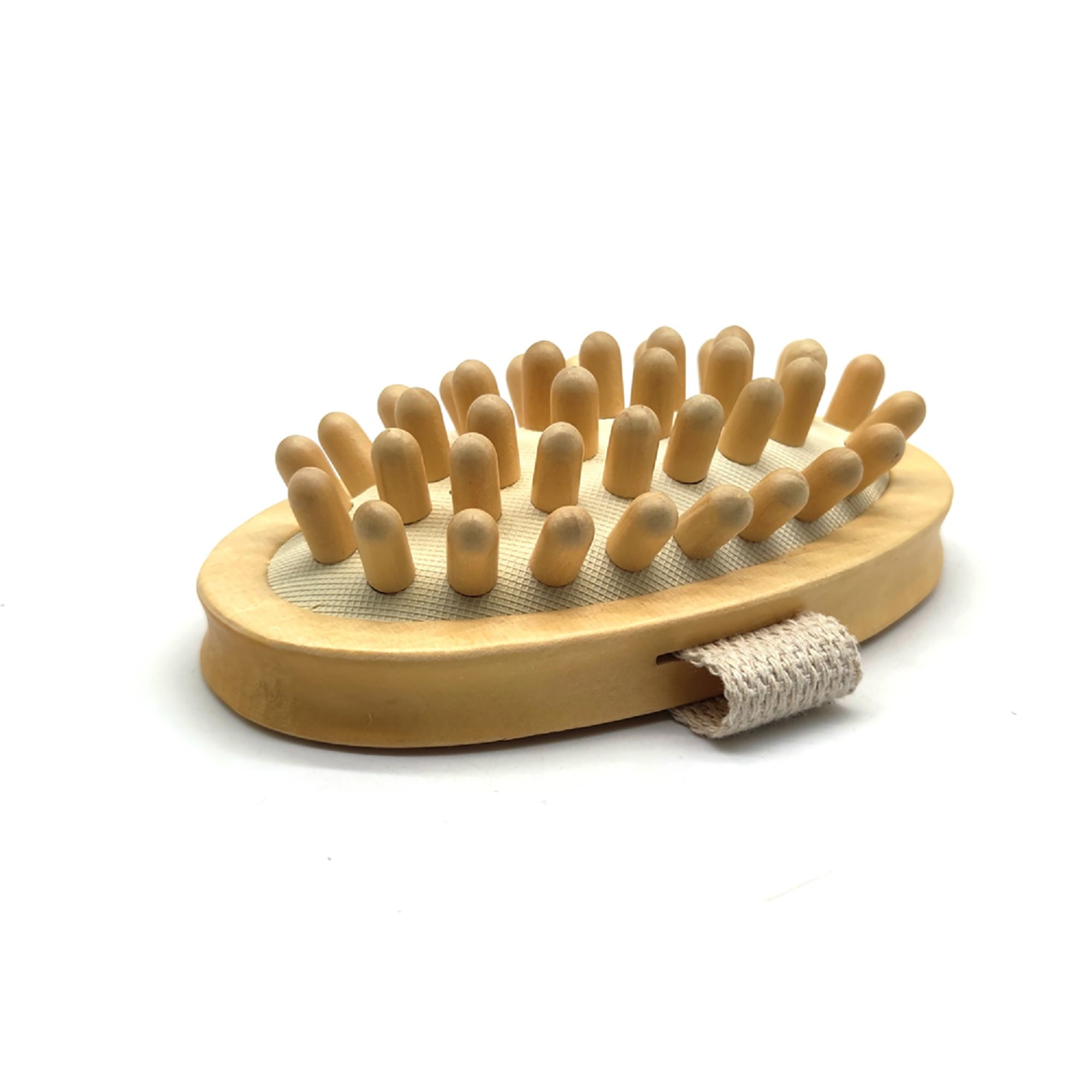 Rubber Massager with Lotus Wooden Handle by Pursonic