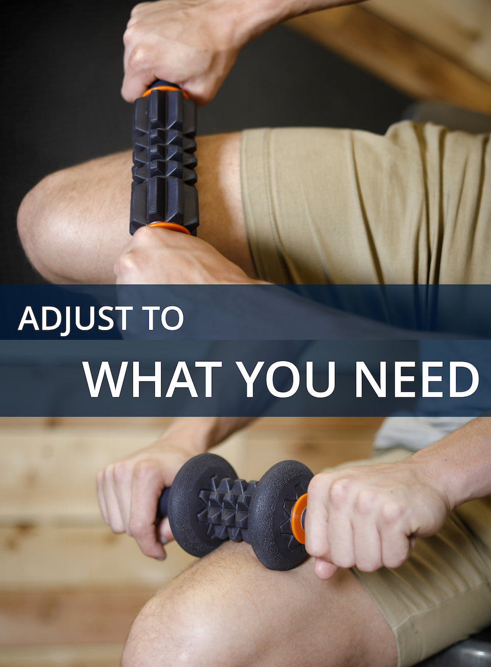 man holding massage stick