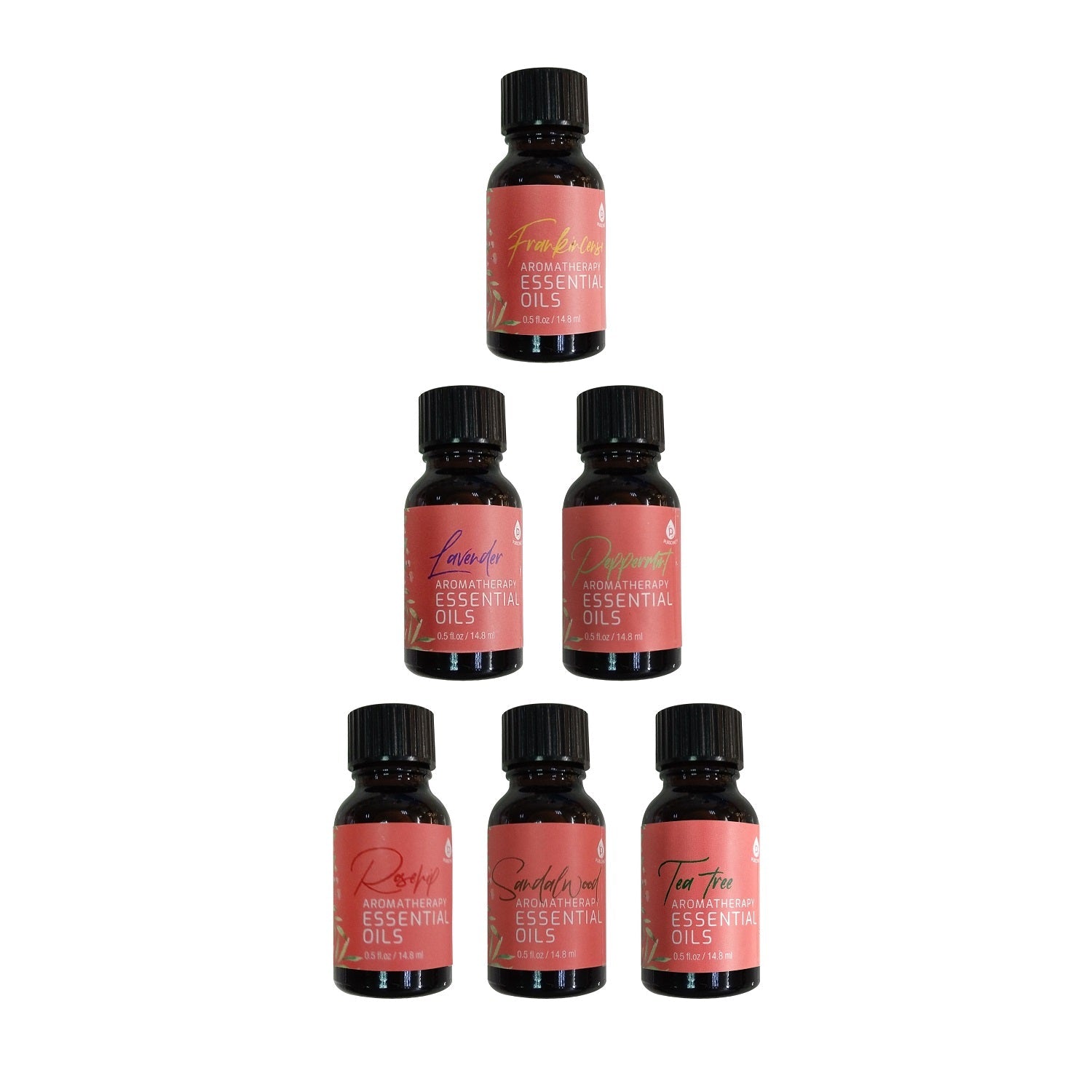 6 Pack of Aromatherapy Essential Oils by Pursonic