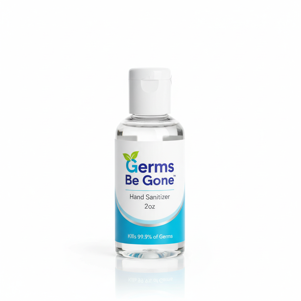 Germs Be Gone Hand Sanitizer - 2oz - close-up detail shot