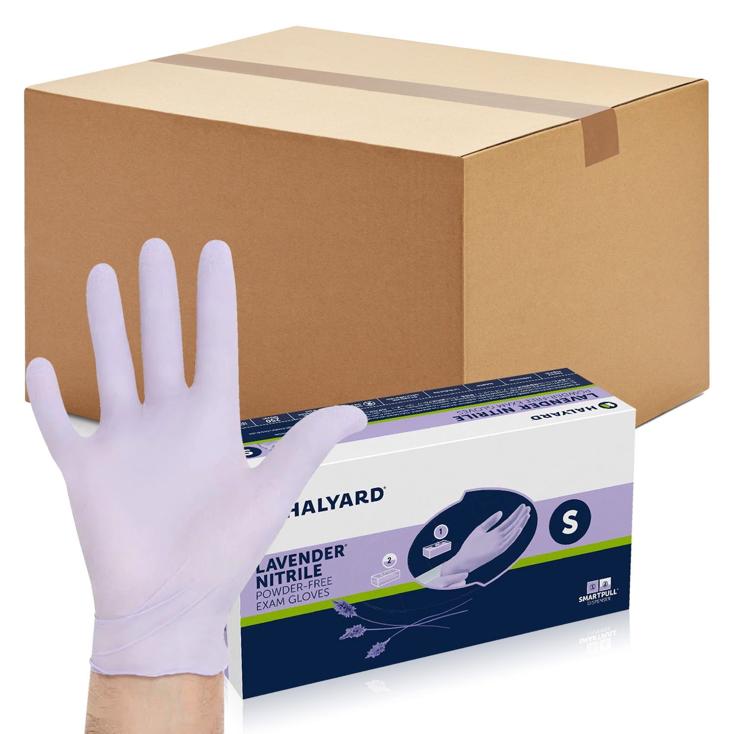 Halyard Lavender Nitrile Exam Gloves Non-Sterile Powder-Free 3.1 Mil, 9.5" Lavender