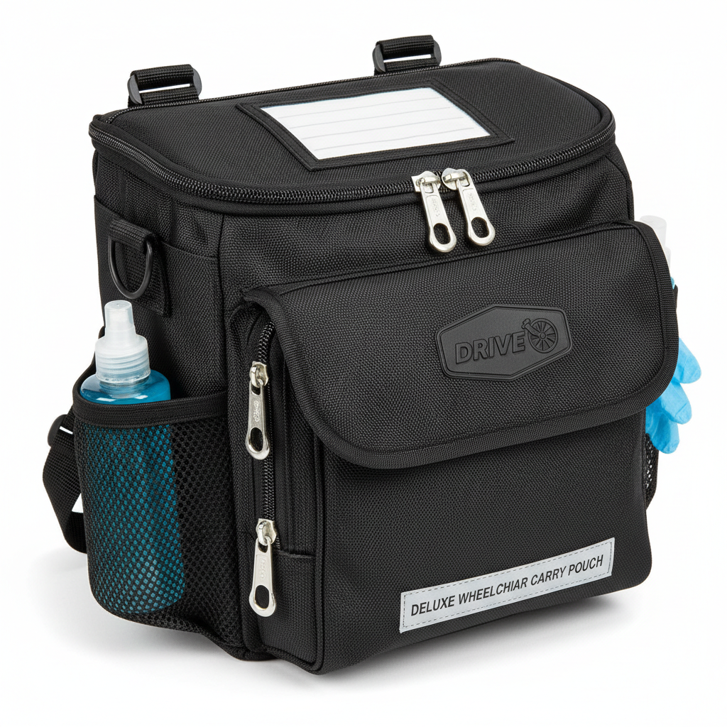 Large, Deluxe Wheelchair Carry Pouch - close-up detail shot