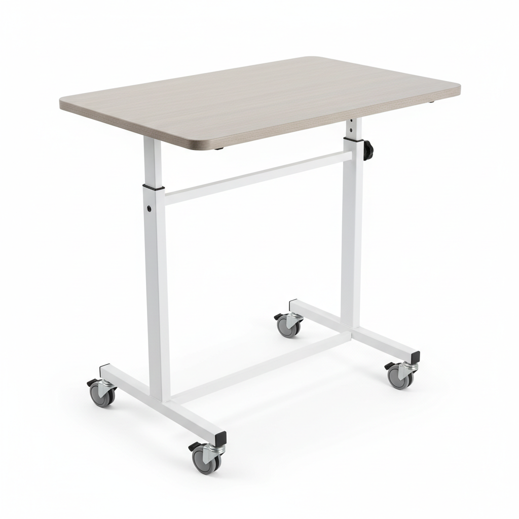 Low Bed Overbed Table - close-up detail shot