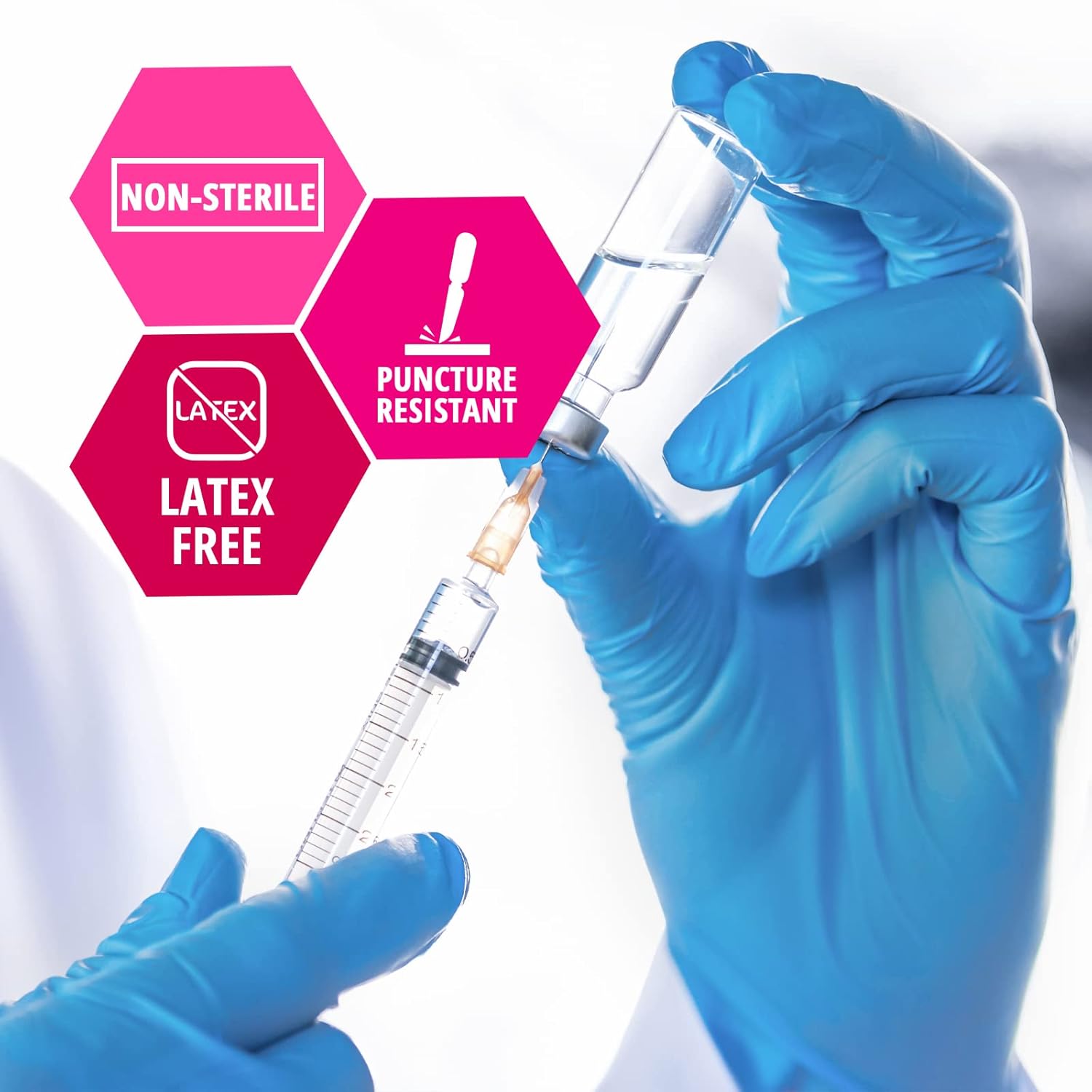 MedPride Nitrile Exam Gloves 4.3 Mil Thick Non-Sterile Powder Free - 180 Gloves / Case of 10 (1800 count)