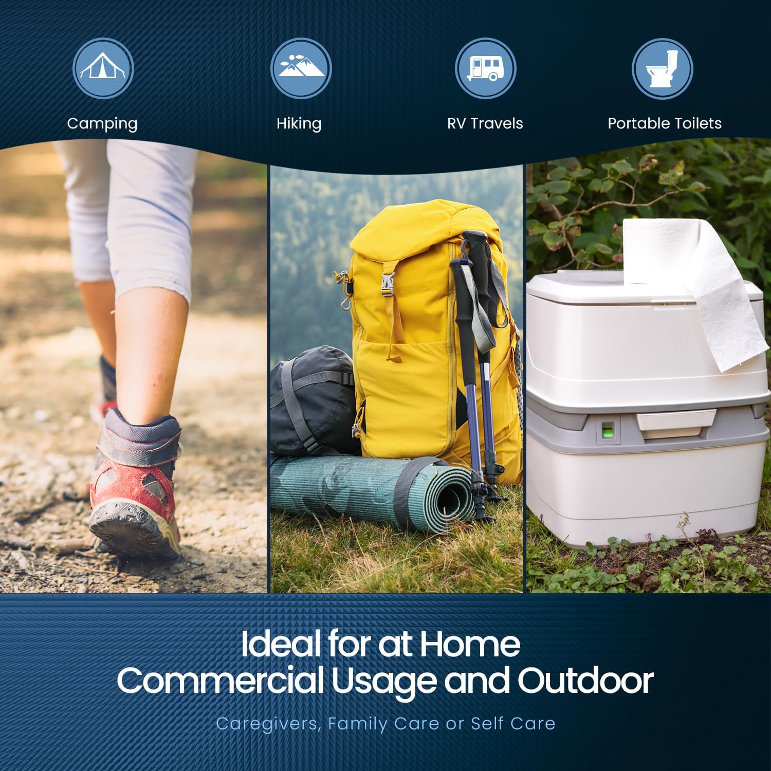 MedPride Disposable Commode Liner Bags, Universal Size, White 100 bags / Case of 6 (600 count)