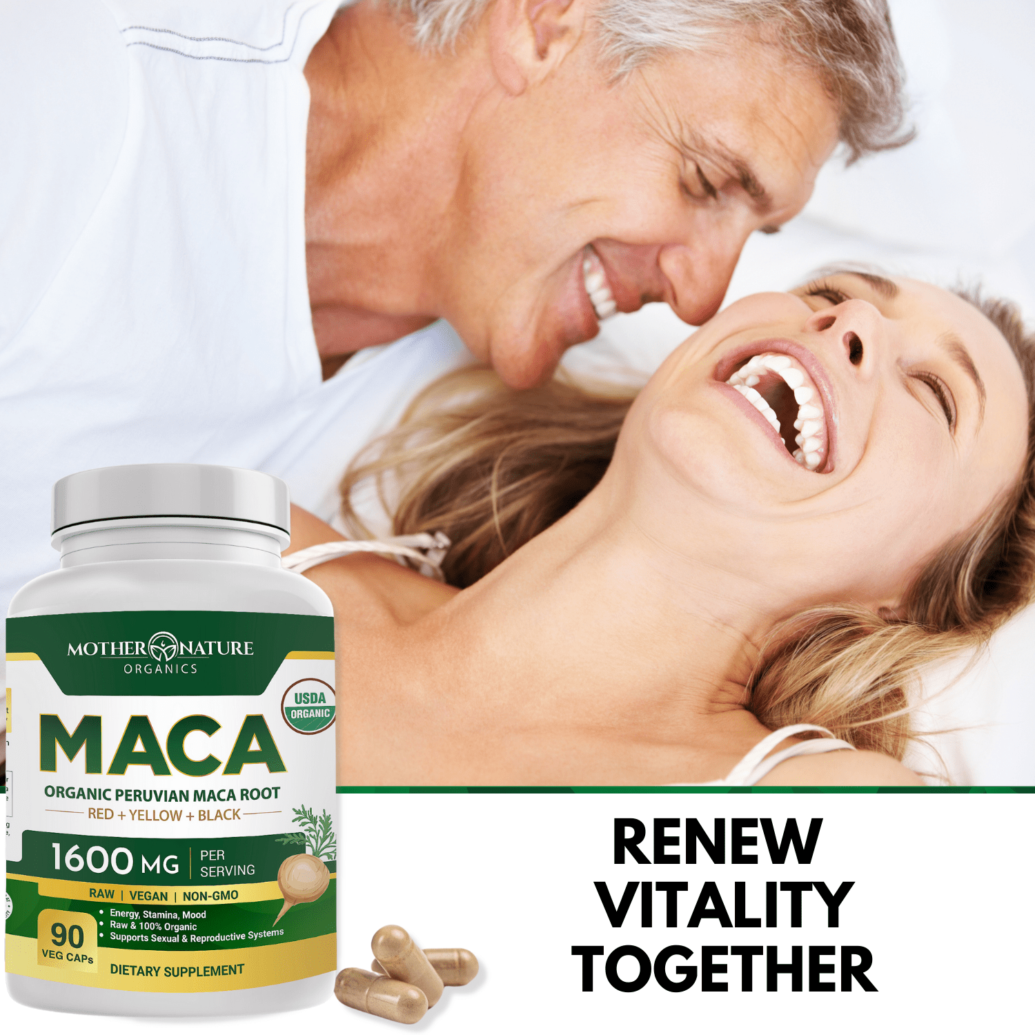 USDA Organic Maca Root Capsules by Mother Nature Organics