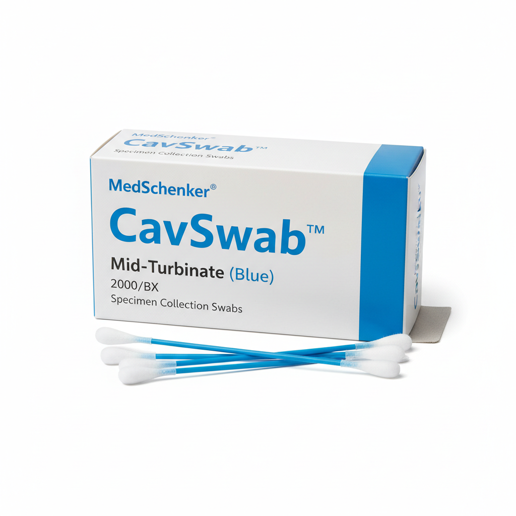 MedSchenker® CavSwab™ Mid-Turbinate (Blue) 2000/BX - close-up detail shot