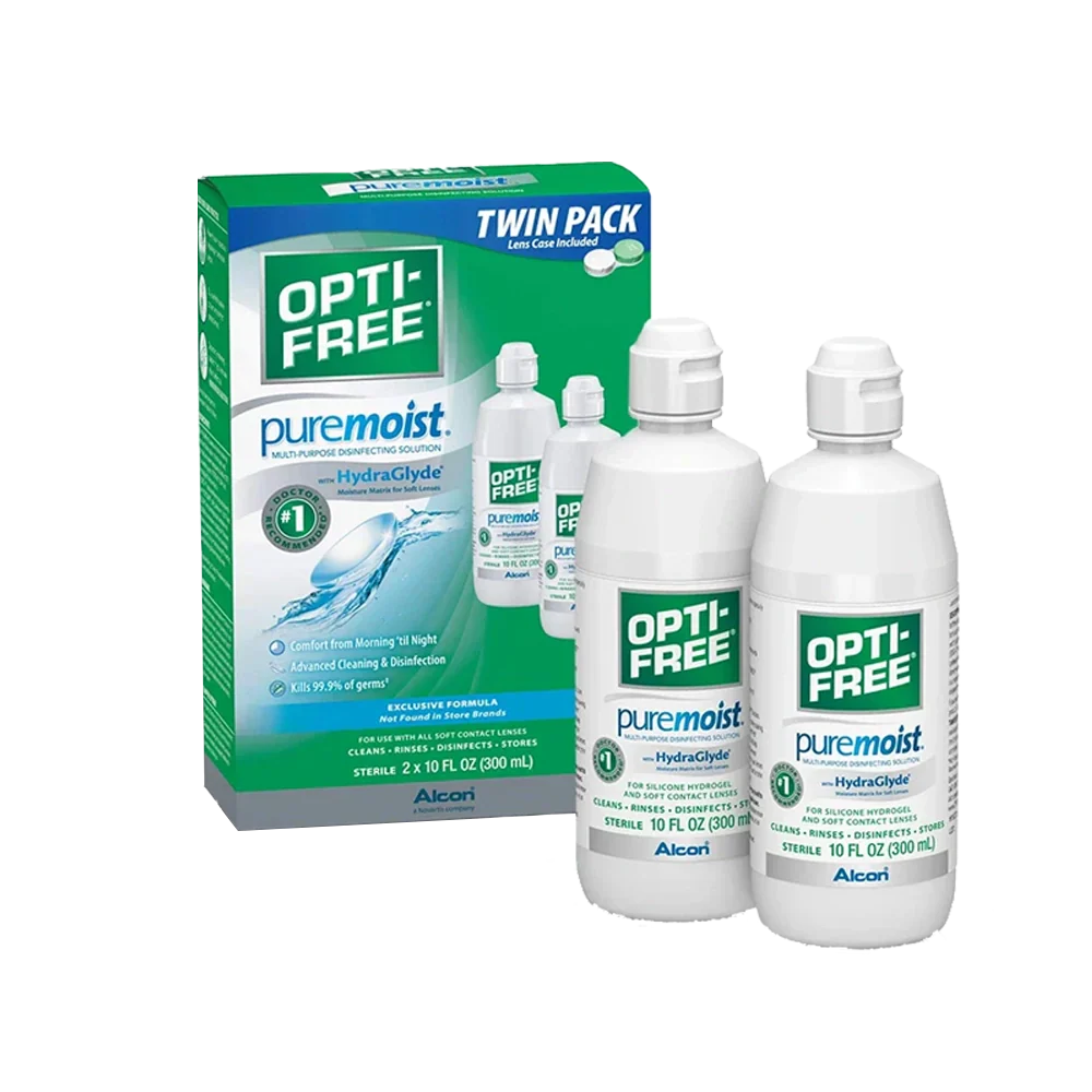  Opti-Free Pure Moist Solution 2 pack by Fresh Lens sold by Fresh Lens | CanadianContactLenses.com