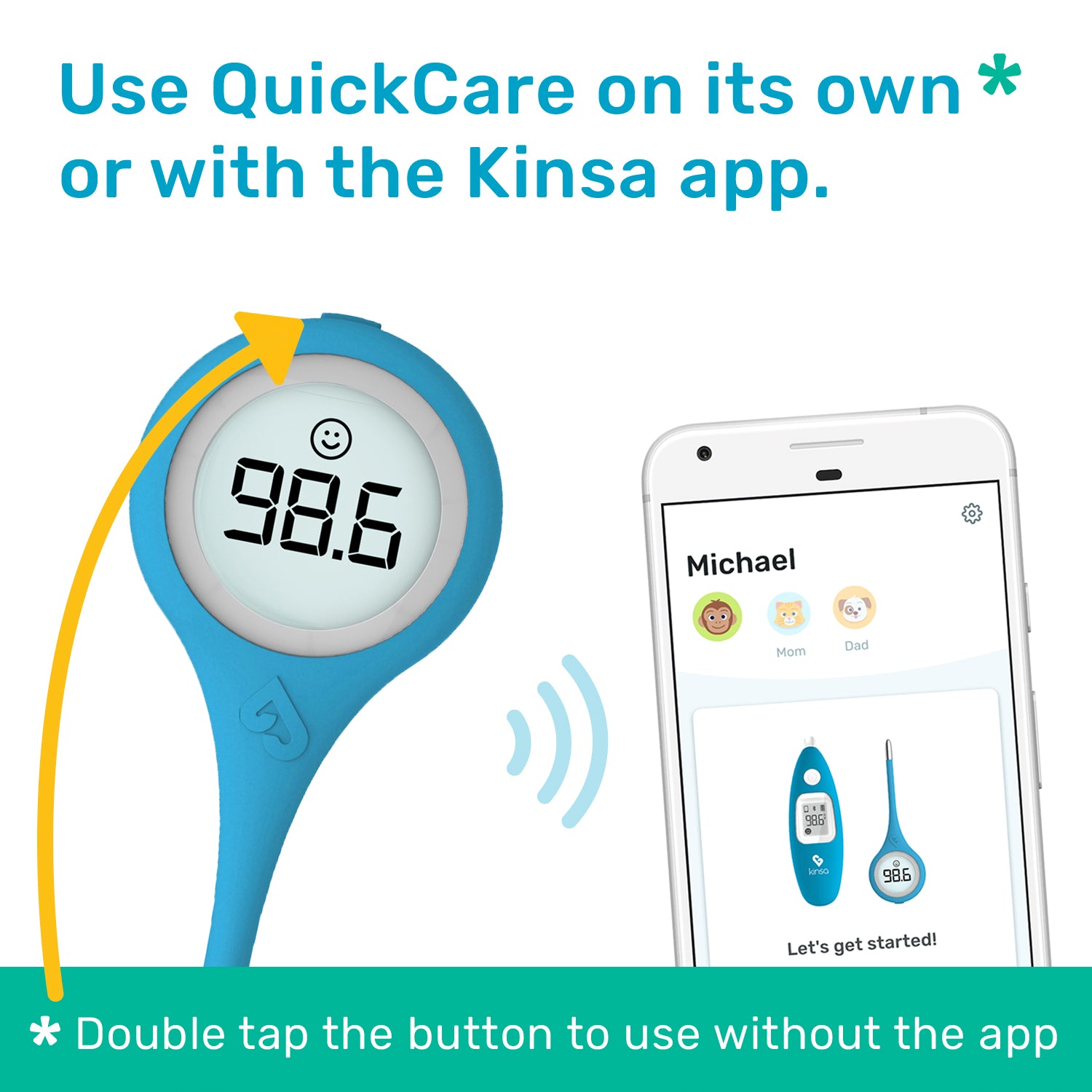 Kinsa QuickCare & SmartEar App-Connected Smart Thermometer Bundle (Posh Pantry) by Kinsa Health, LLC