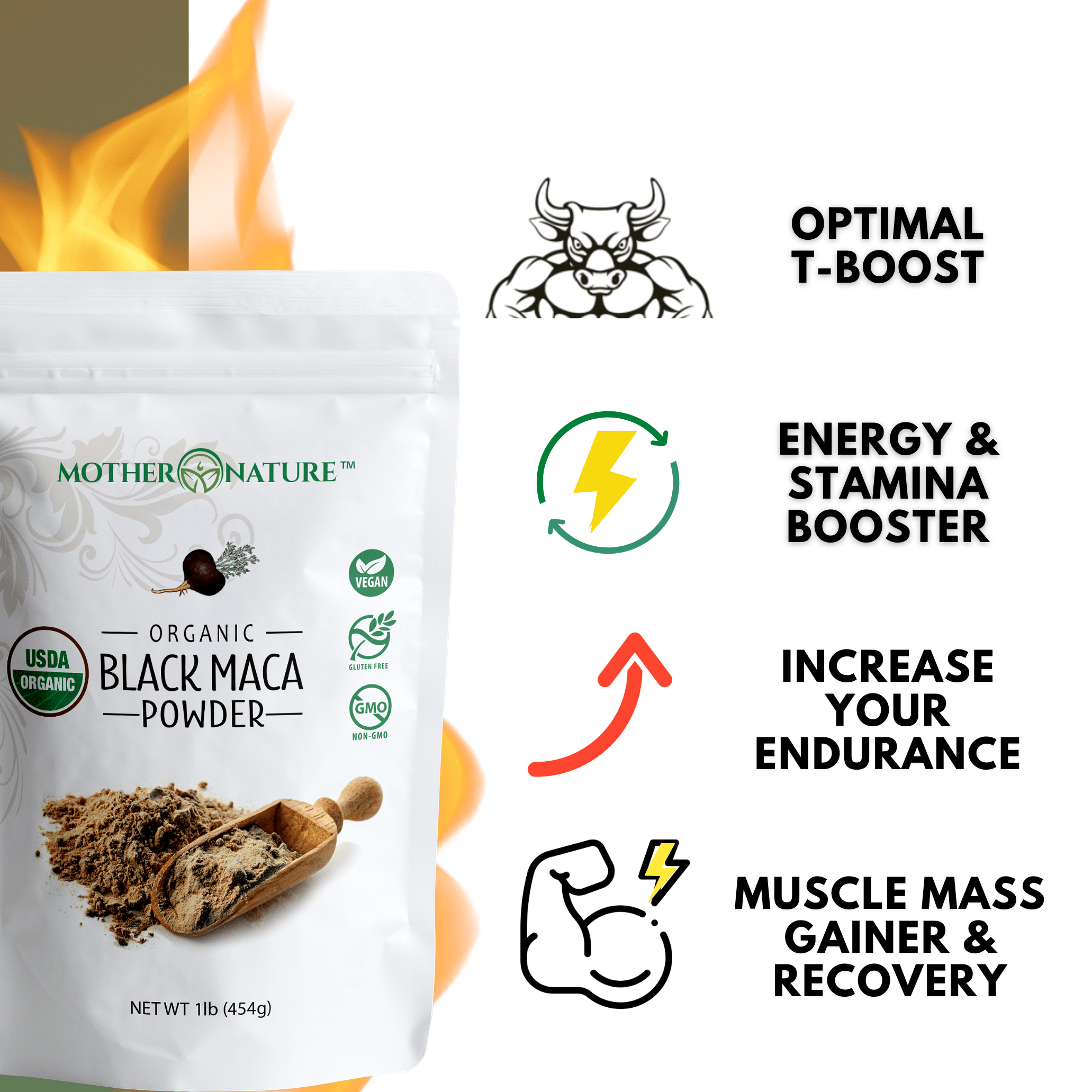 Black Maca Powder by Mother Nature Organics