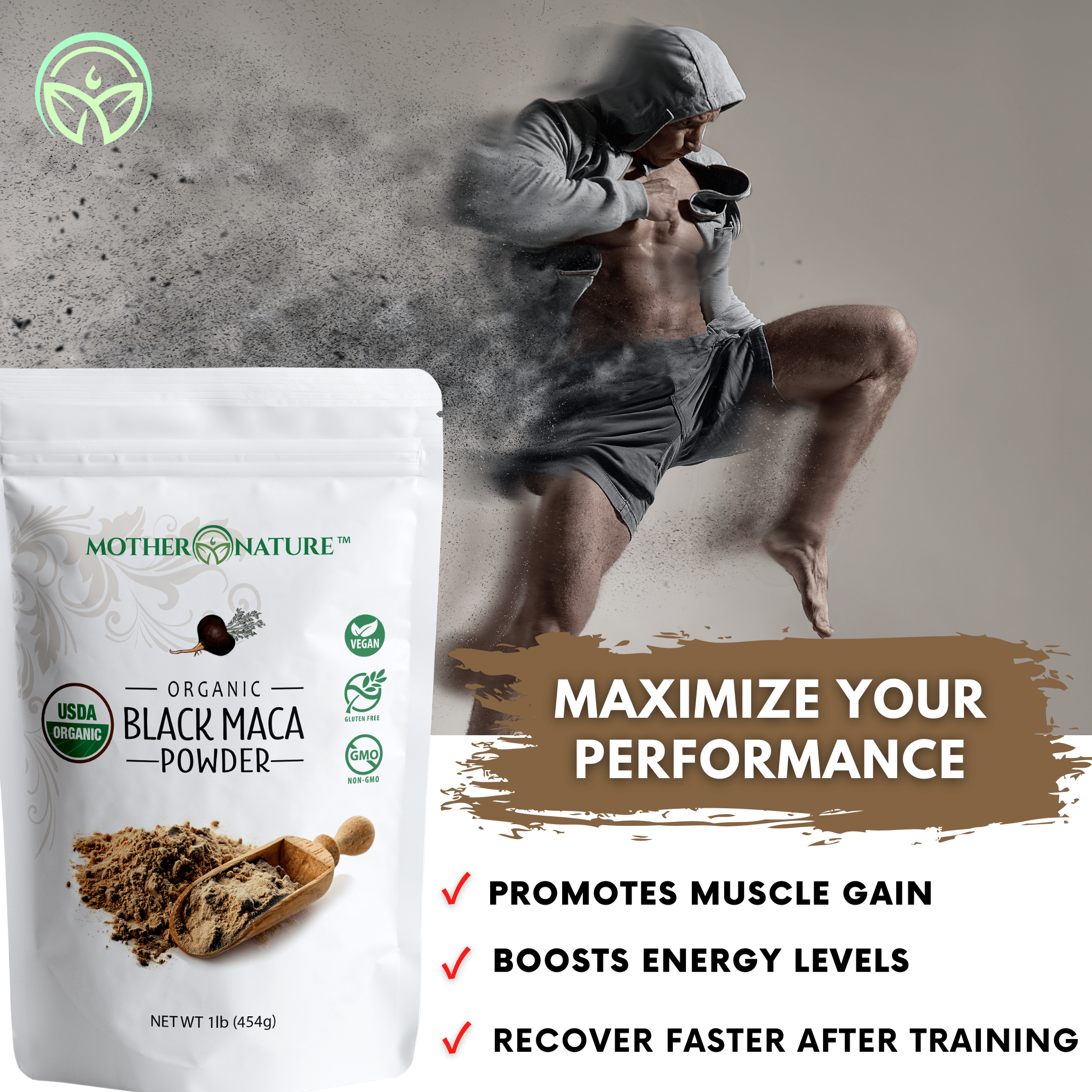 Black Maca Powder by Mother Nature Organics