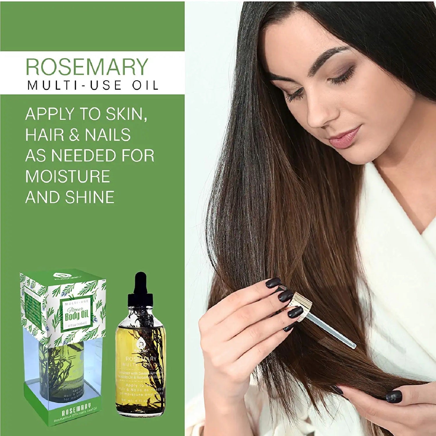 Rosemary Flower Multi Use Body Oils 4 Oz by Pursonic