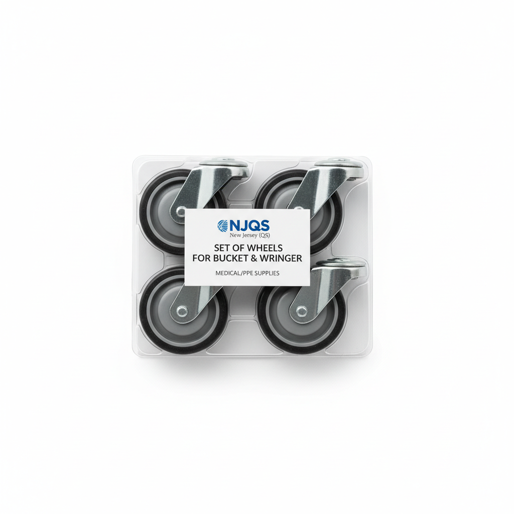 SET OF WHEELS FOR BUCKET &
WRINGER - close-up detail shot