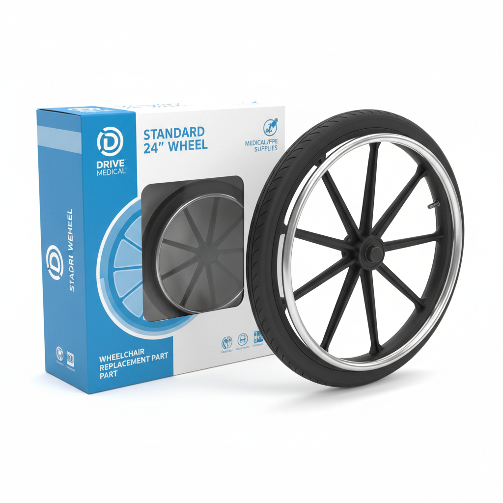 Standard 24" Wheel - angled view showing packaging