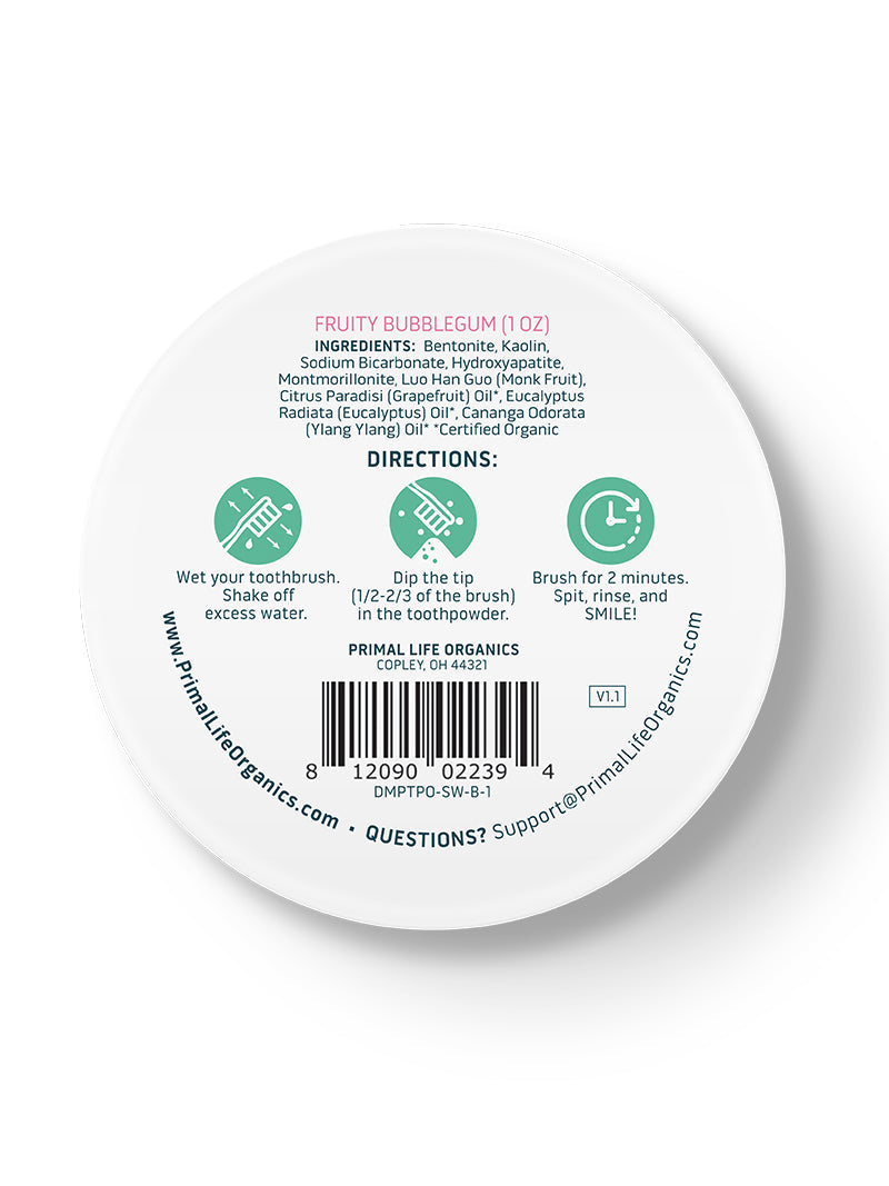 Toothpowder /  Powdered Mineral Toothpaste by Primal Life Organic II LLC