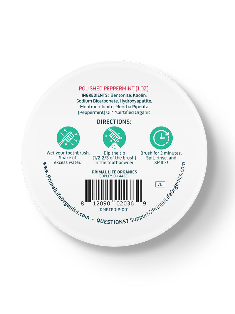 Toothpowder /  Powdered Mineral Toothpaste by Primal Life Organic II LLC