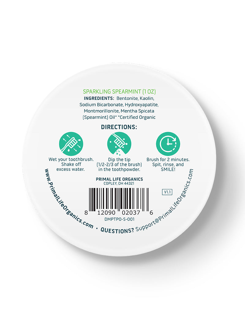 Toothpowder /  Powdered Mineral Toothpaste by Primal Life Organic II LLC