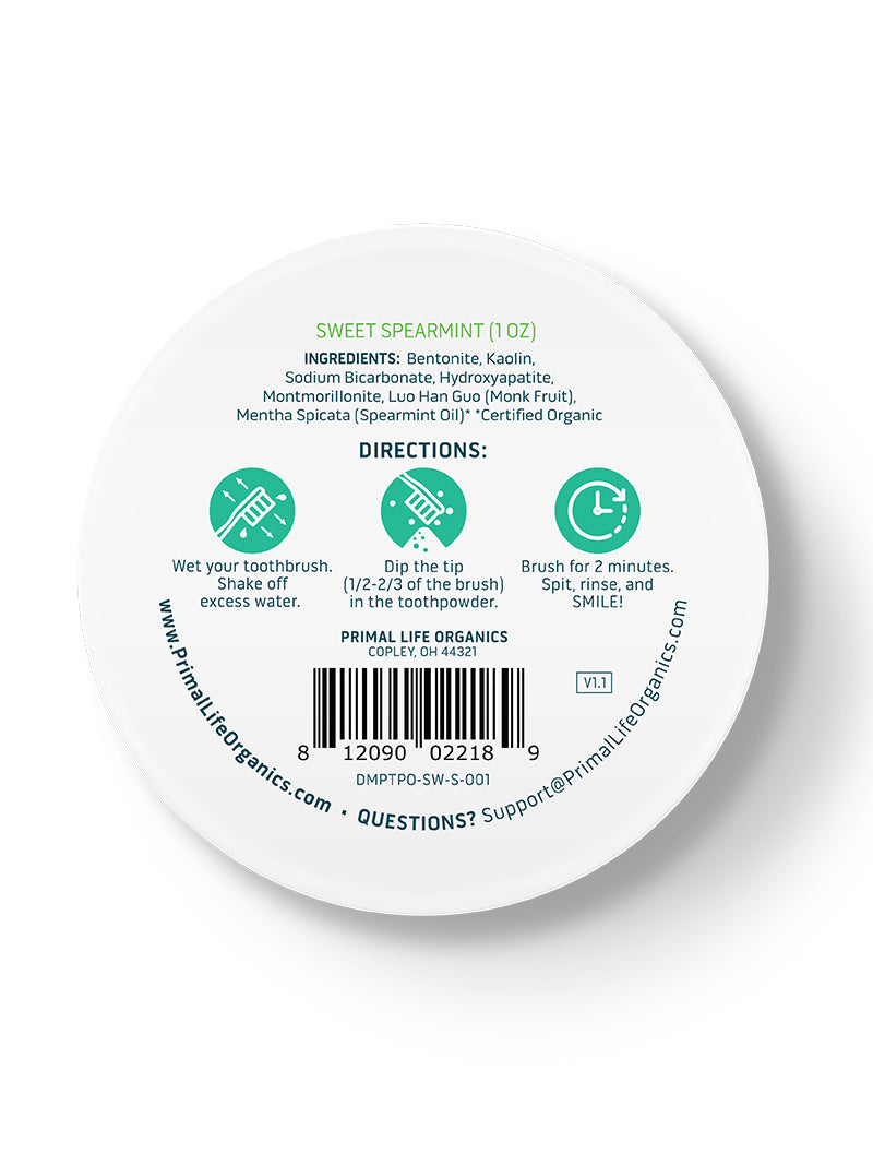 Toothpowder /  Powdered Mineral Toothpaste by Primal Life Organic II LLC