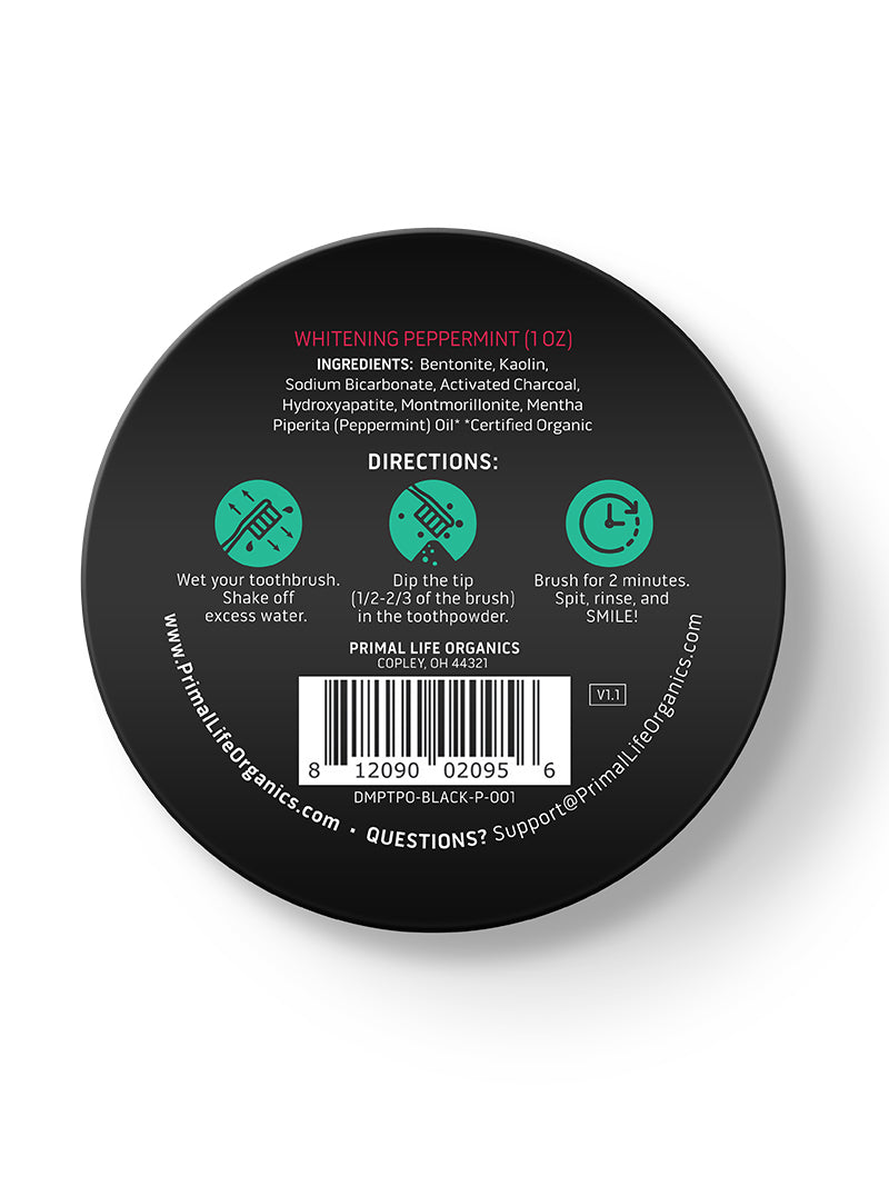 Toothpowder /  Powdered Mineral Toothpaste by Primal Life Organic II LLC
