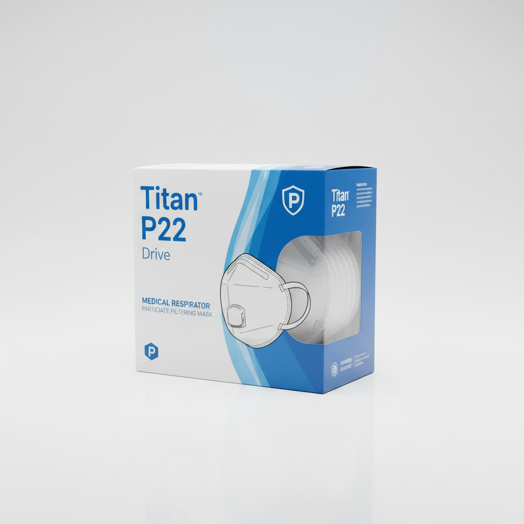 Titan P22 - angled view showing packaging