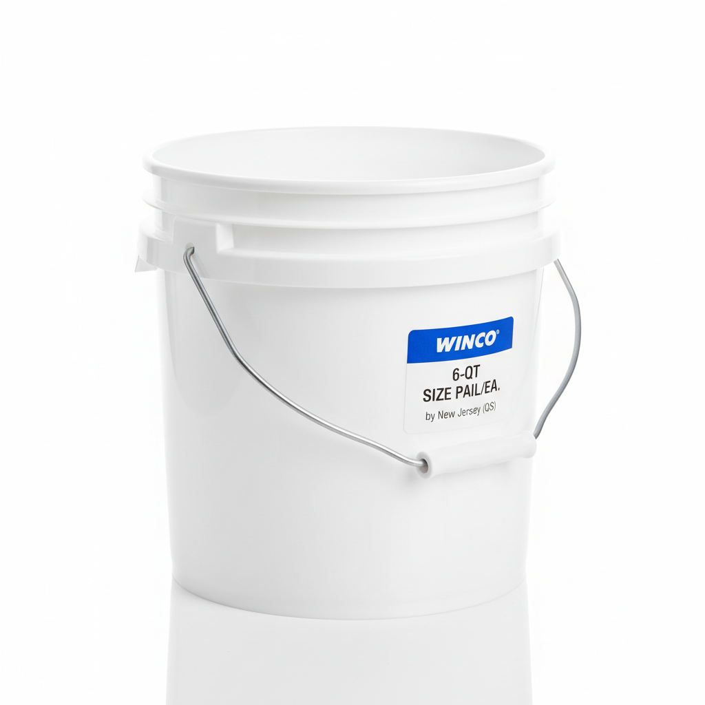 WINCO 6-QT SIZE PAIL/EA. - close-up detail shot