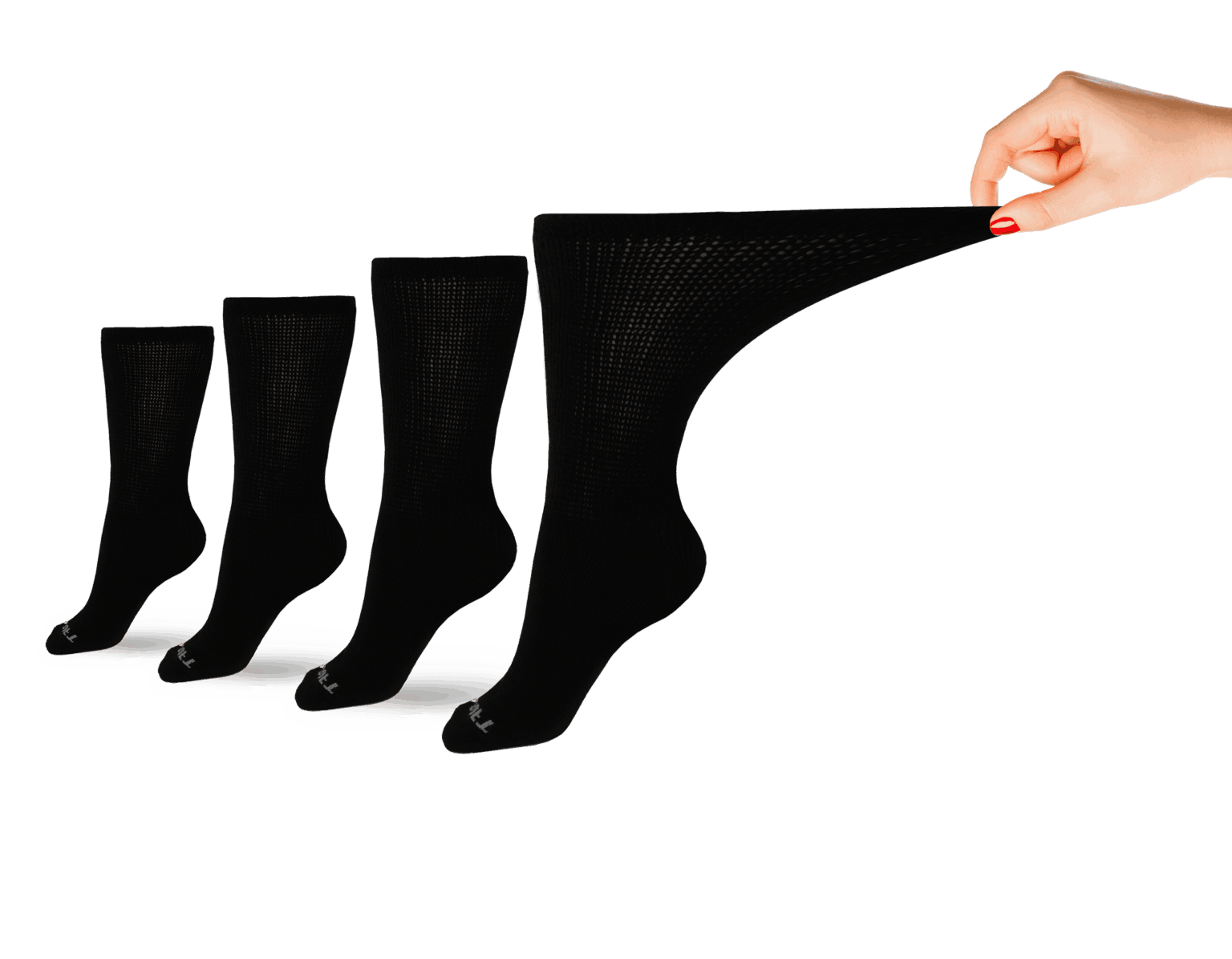 Women's Ultra-Soft Upper Calf Diabetic Socks (4 Pair) by DIABETIC SOCK CLUB