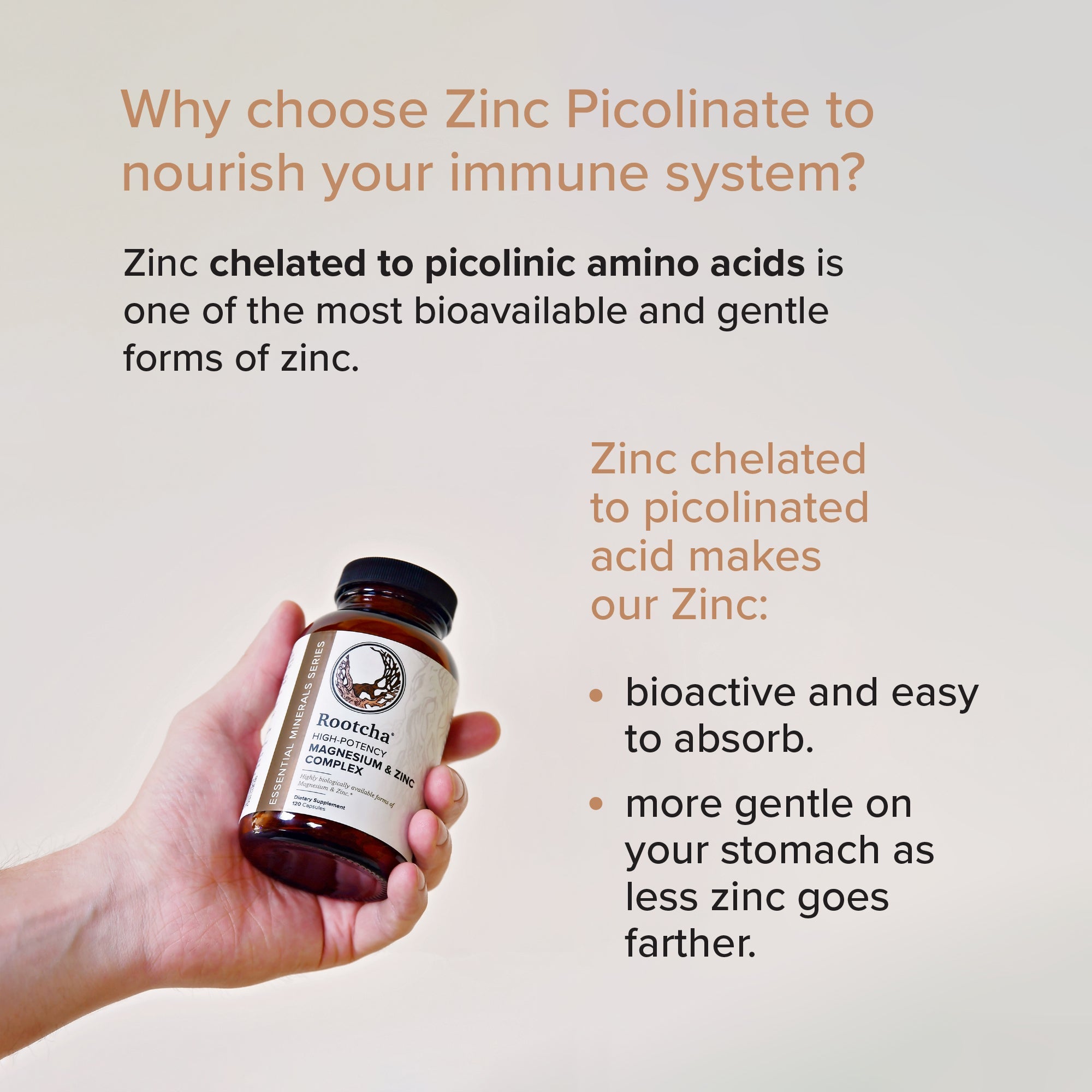 Fully-Reacted Magnesium & Chelated Zinc Complex by Rootcha