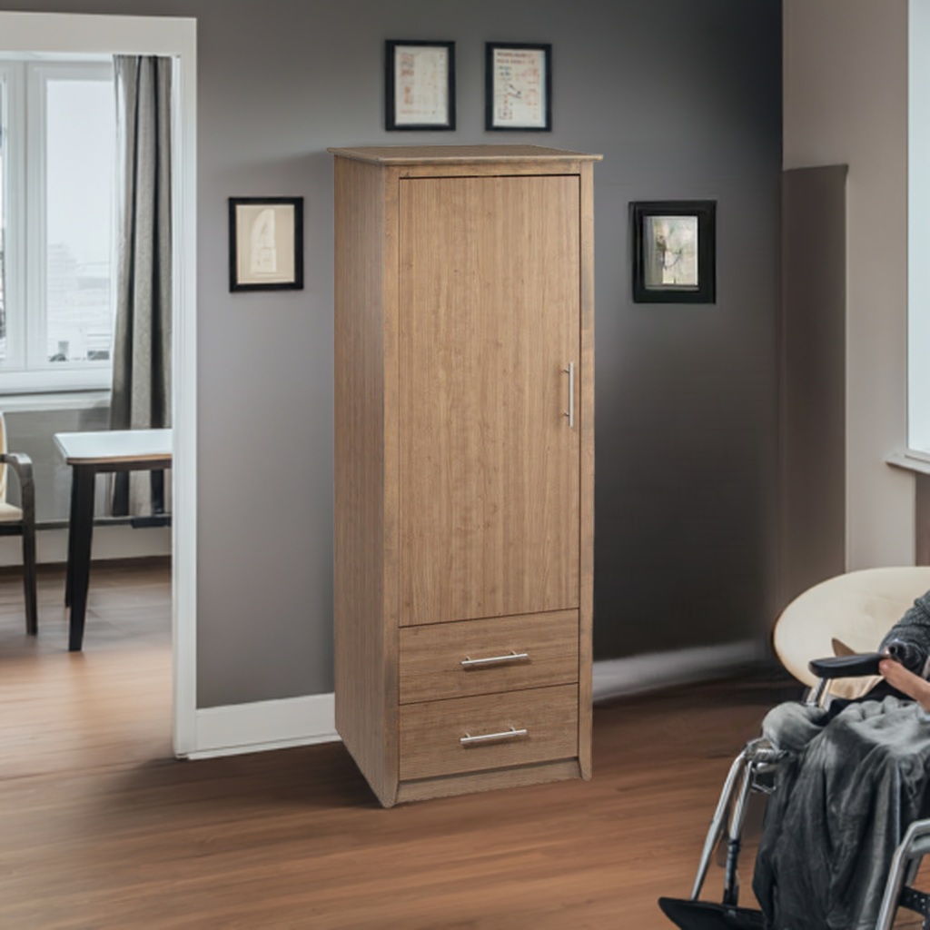 ארון בגדים 1 דלת, 2 מגירות