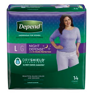 Kimberly-Clark Depend Night Defense Underwear for Women