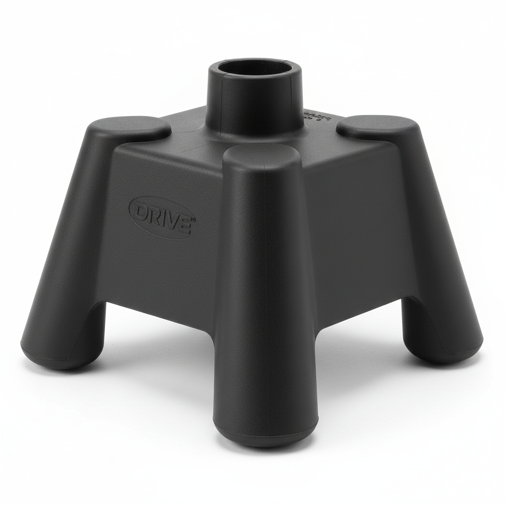 large Base Quad Cane Tip (5/8" cane diameter) - close-up detail shot