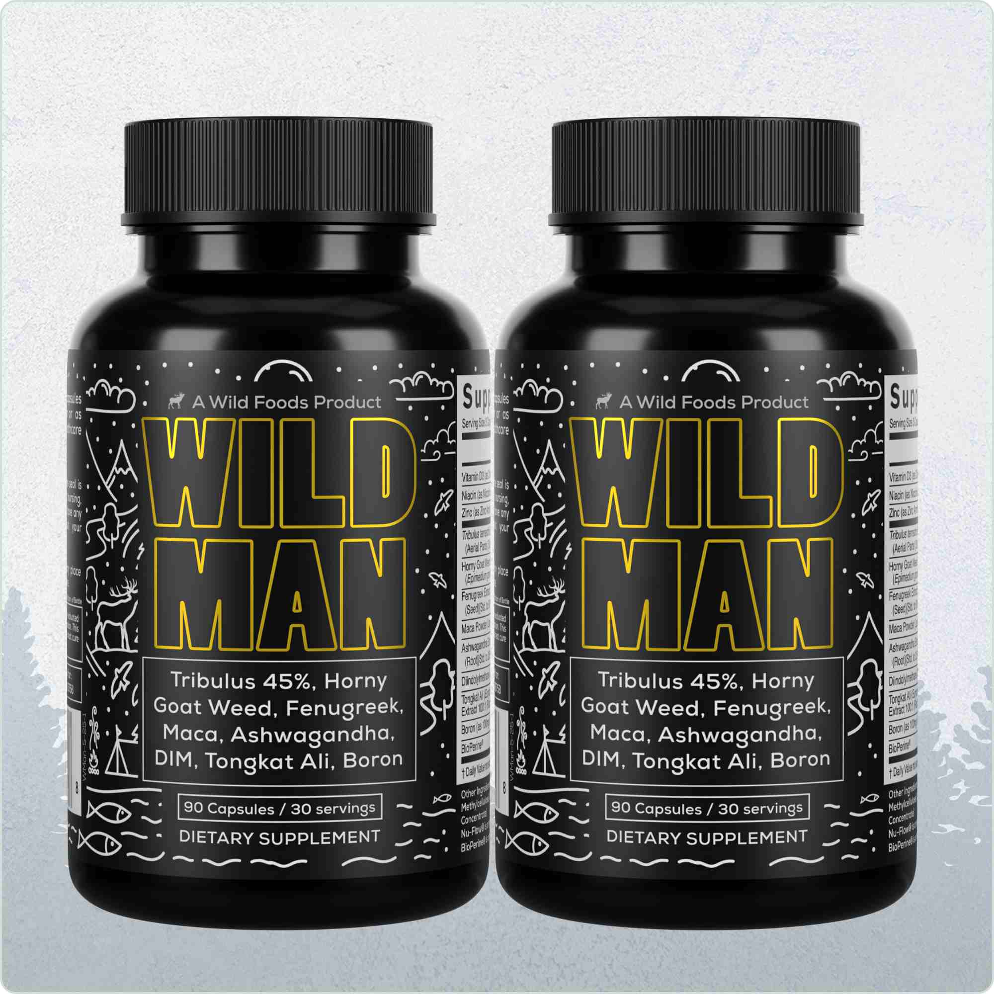 Wild Man Herbal Stack – Male Hormone Balance & Performance by Wild Foods