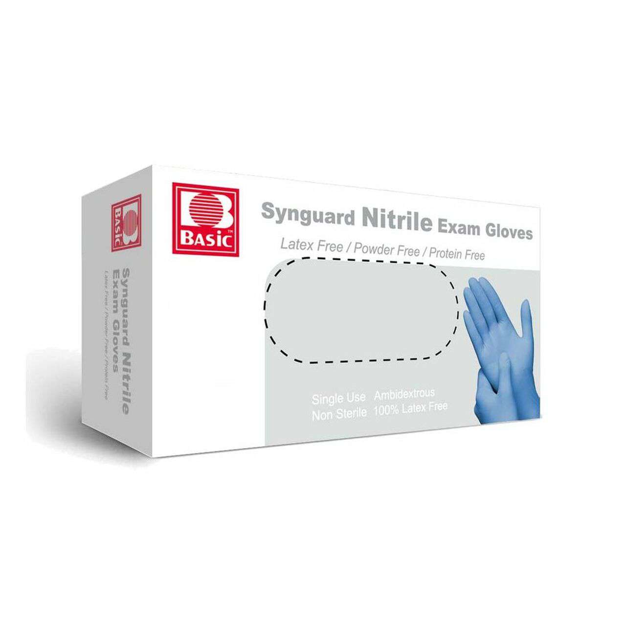 100 Ct. Blue Nitrile Exam Gloves - One Source Medical Supplies