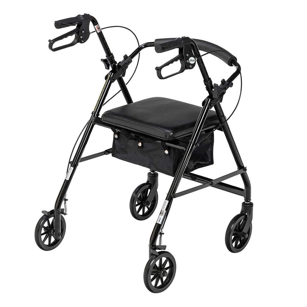 Aluminum Rollator, 6" Casters by Drive