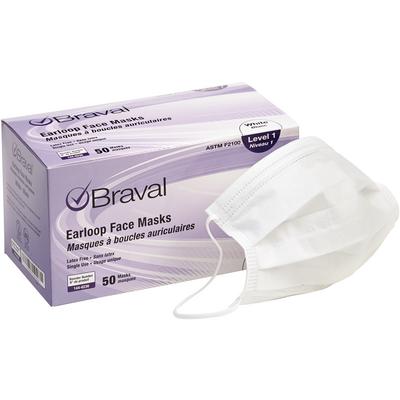 Braval 3 Ply Face Masks - Case of 500