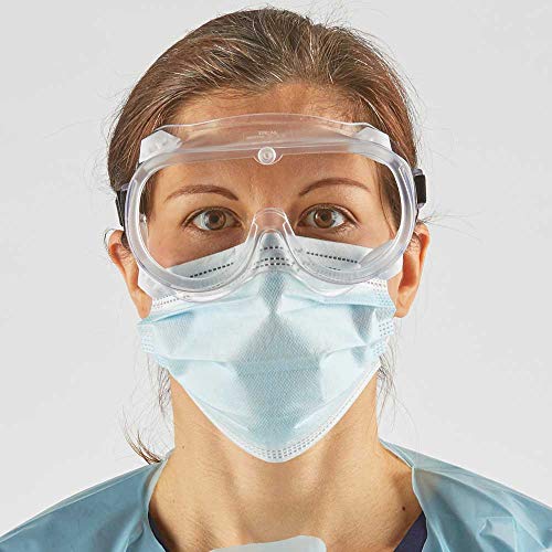 hand2mind 6 Inch Clear Safety Goggles (Pack of 10) - One Source Medical Supplies