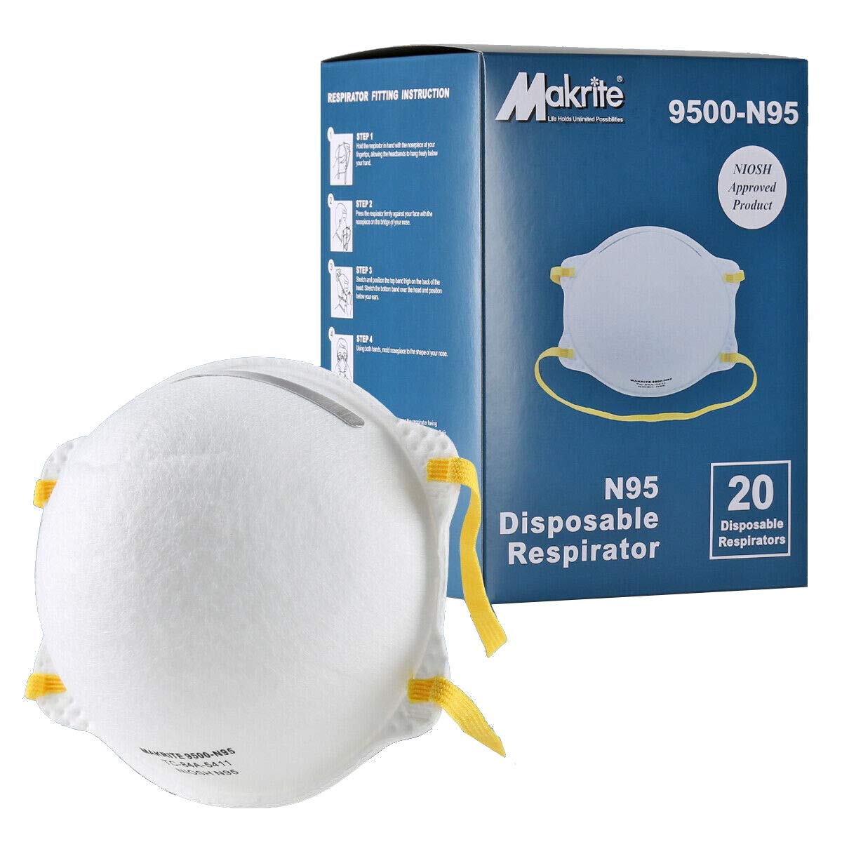 Makrite 9500-N95 Respirator Mask (240/Case)