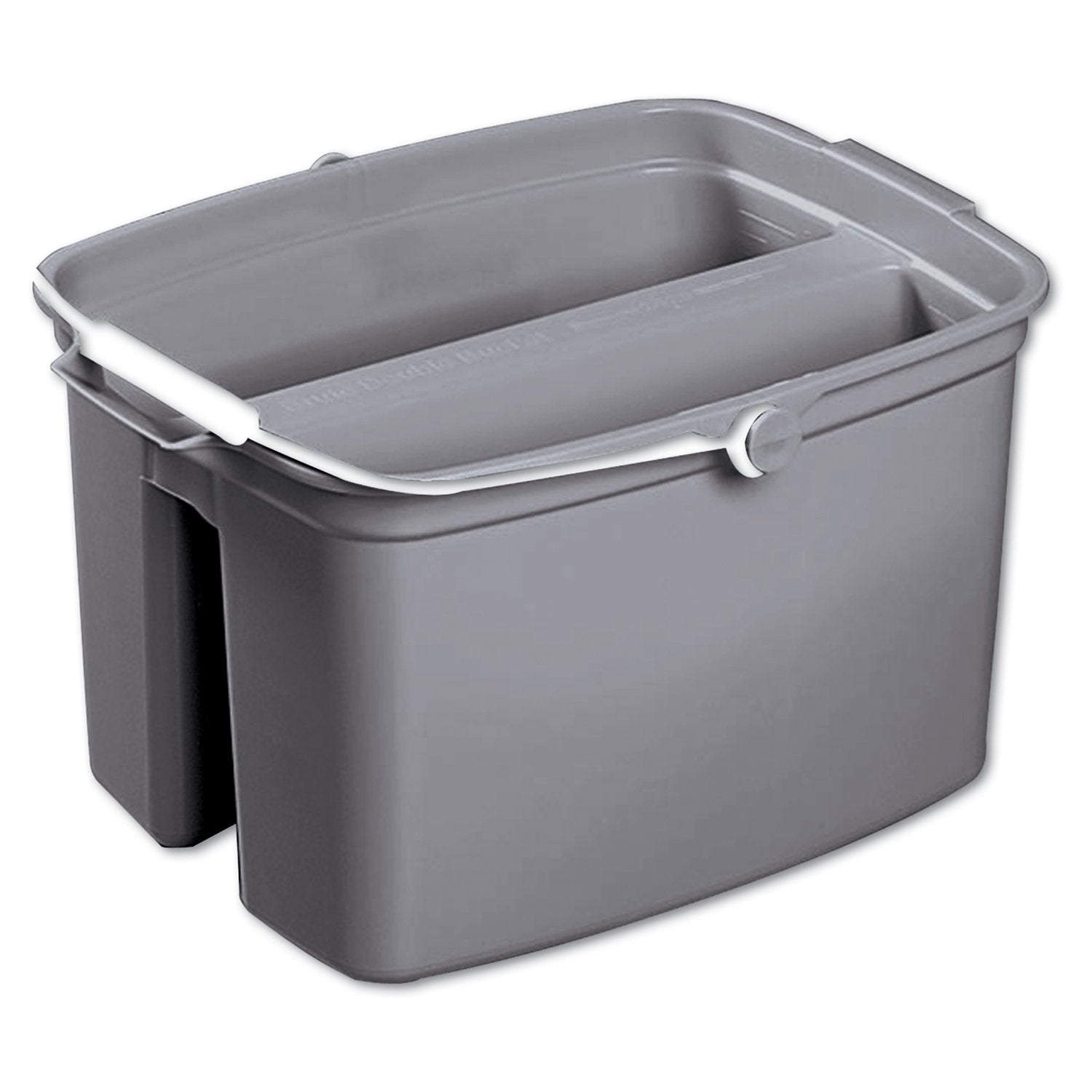 RUBBERMAID 17-QT כפול
 דלי שירות, אפור /EA