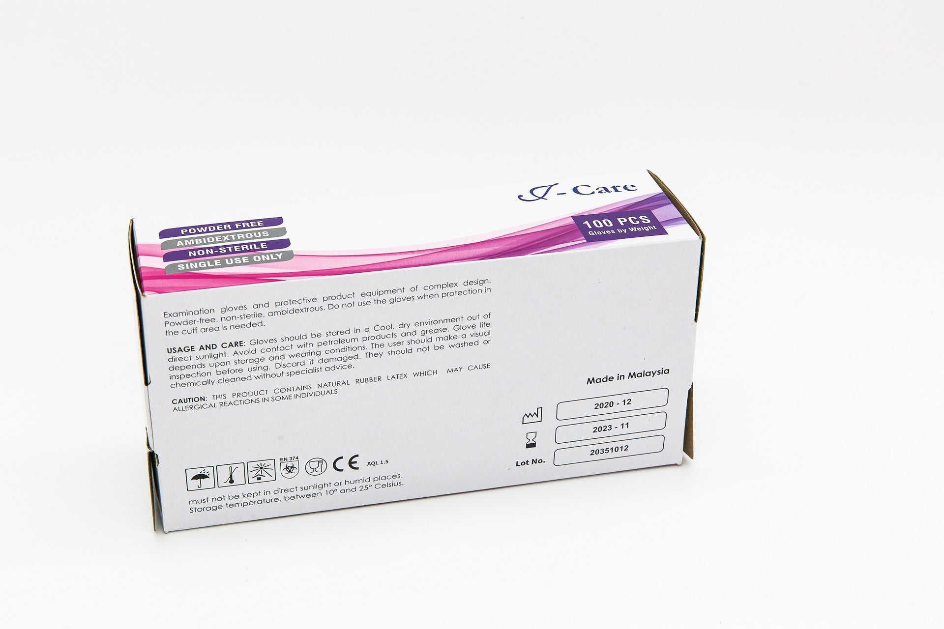 כפפות לטקס J-Care - 100/BX