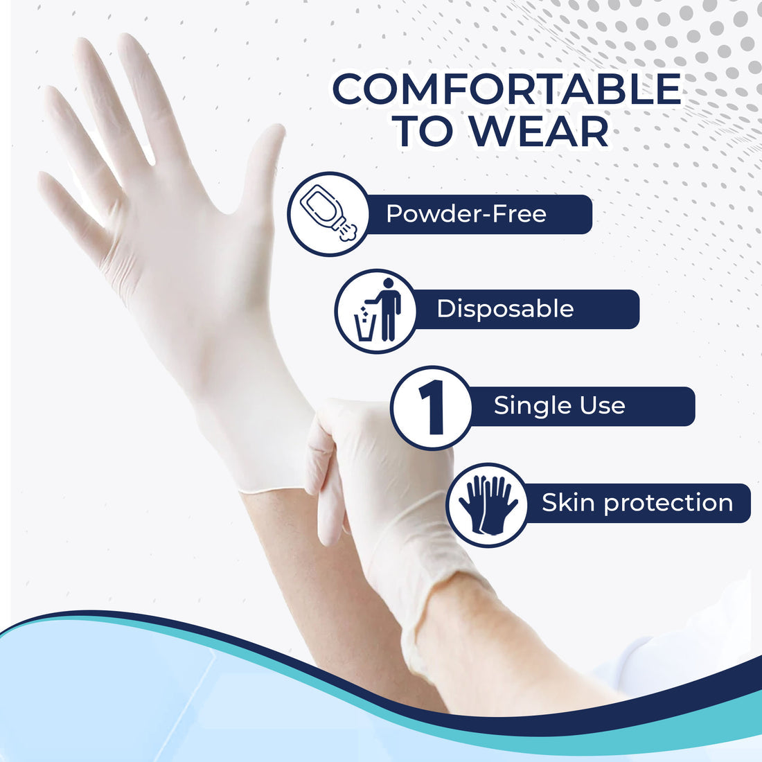 LePremium Comfort לטקס כפפות - 100/BX