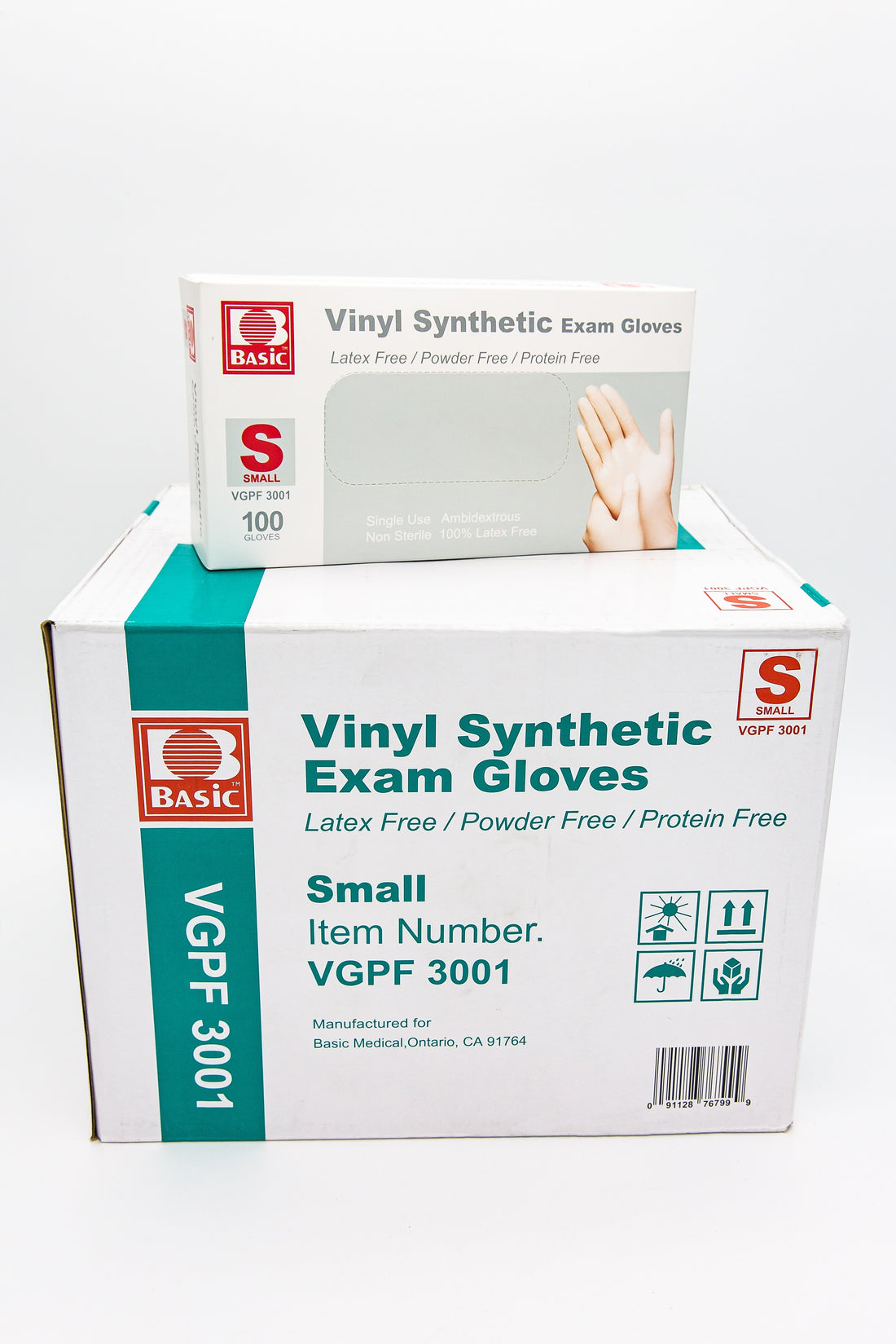 כפפות בדיקה סינטטיות ויניל בסיסיות - 100/BX