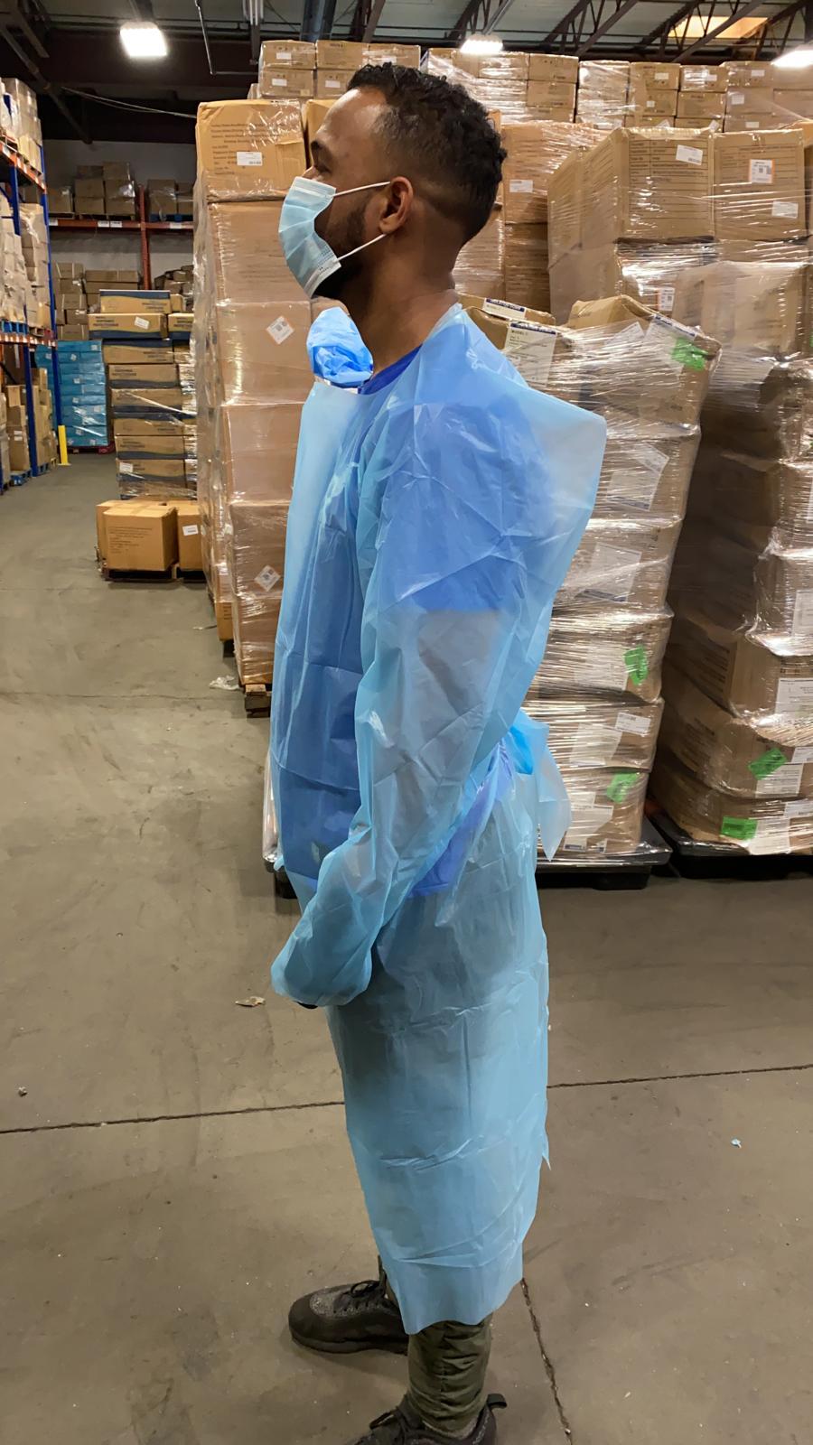 Blue CPE Gowns - One Source Medical Supplies