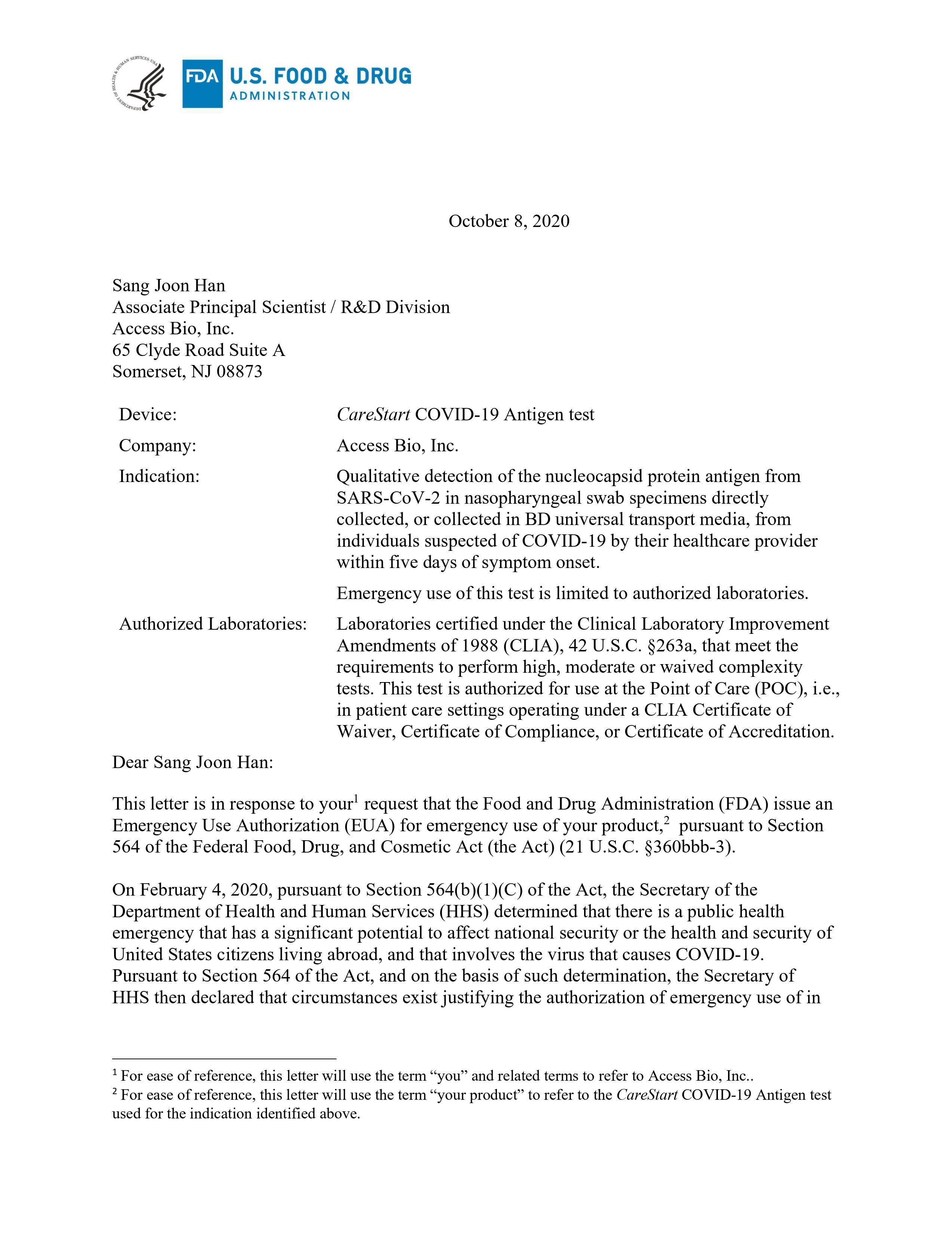 CareStart COVID-19 Antigen Test (20 per box) - One Source Medical Supplies