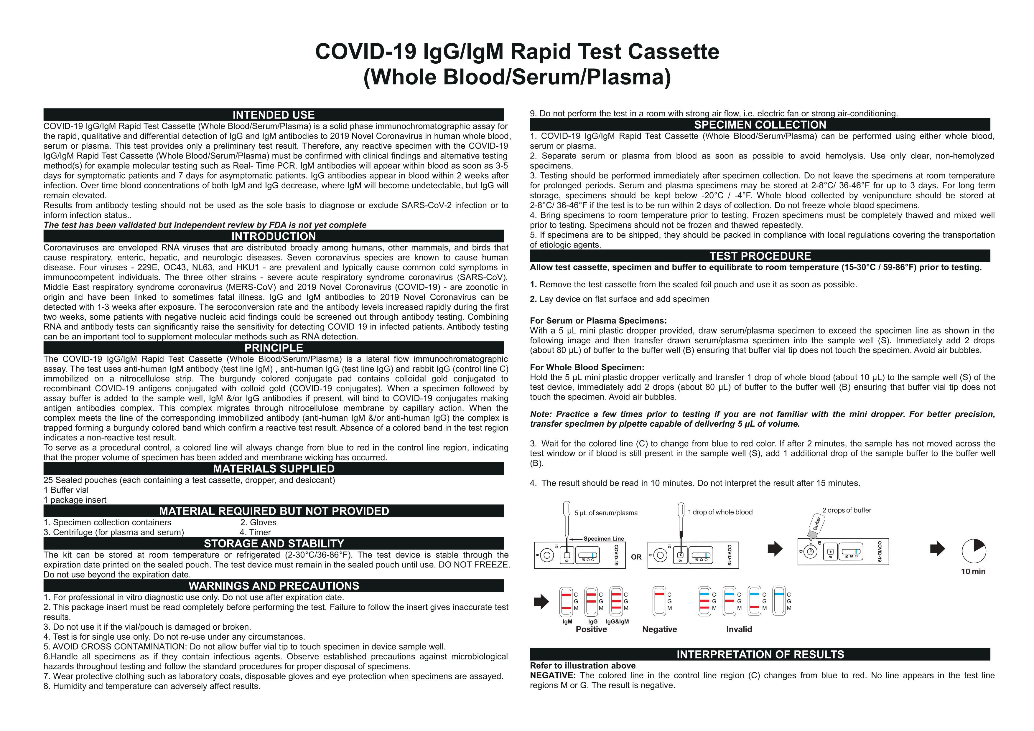 COVID-19 Rapid Antibody Test Kit - One Source Medical Supplies