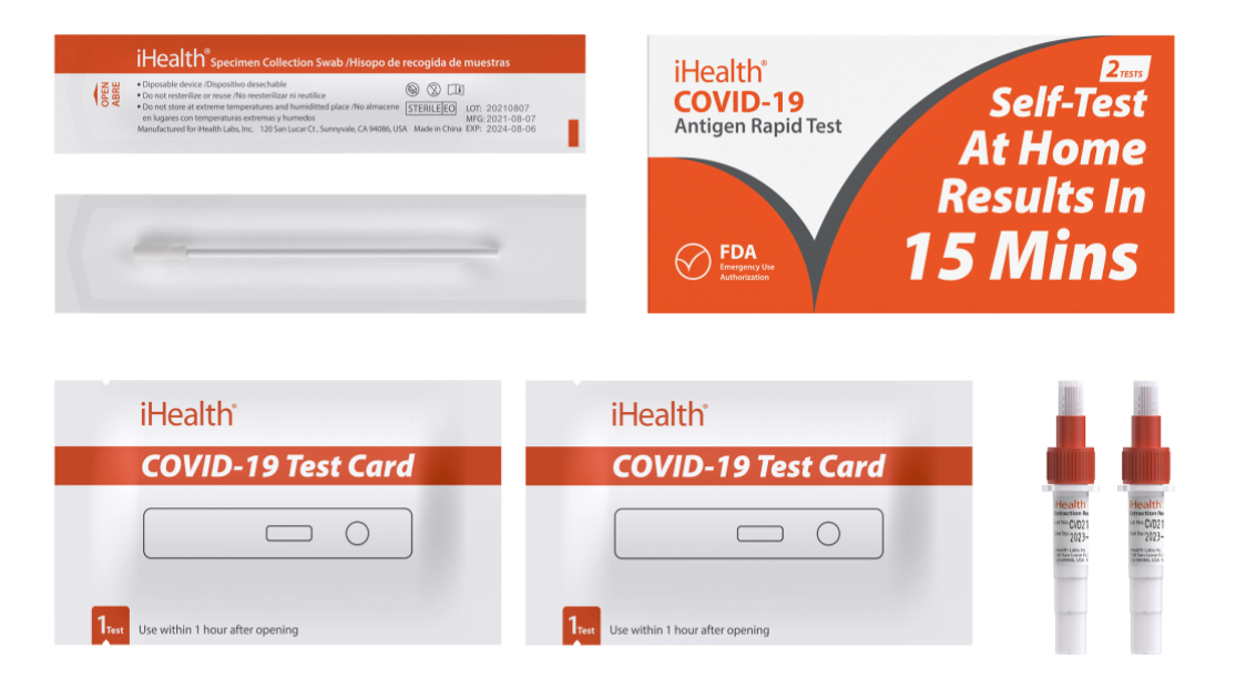 iHealth COVID-19 Antigen Rapid Test - Pack of 2 - One Source Medical Supplies