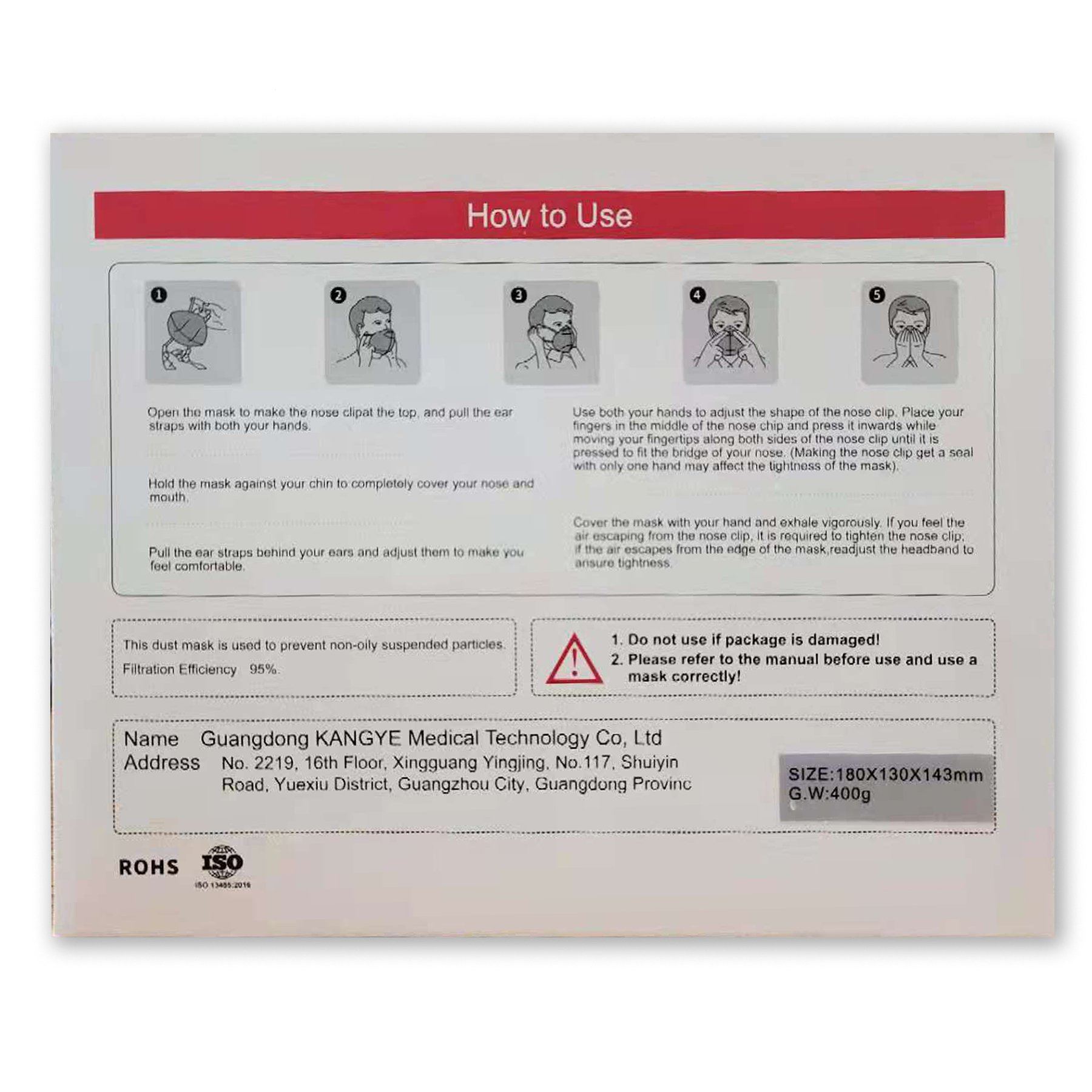 Individually Wrapped KN95 Masks (Box of 50) - One Source Medical Supplies