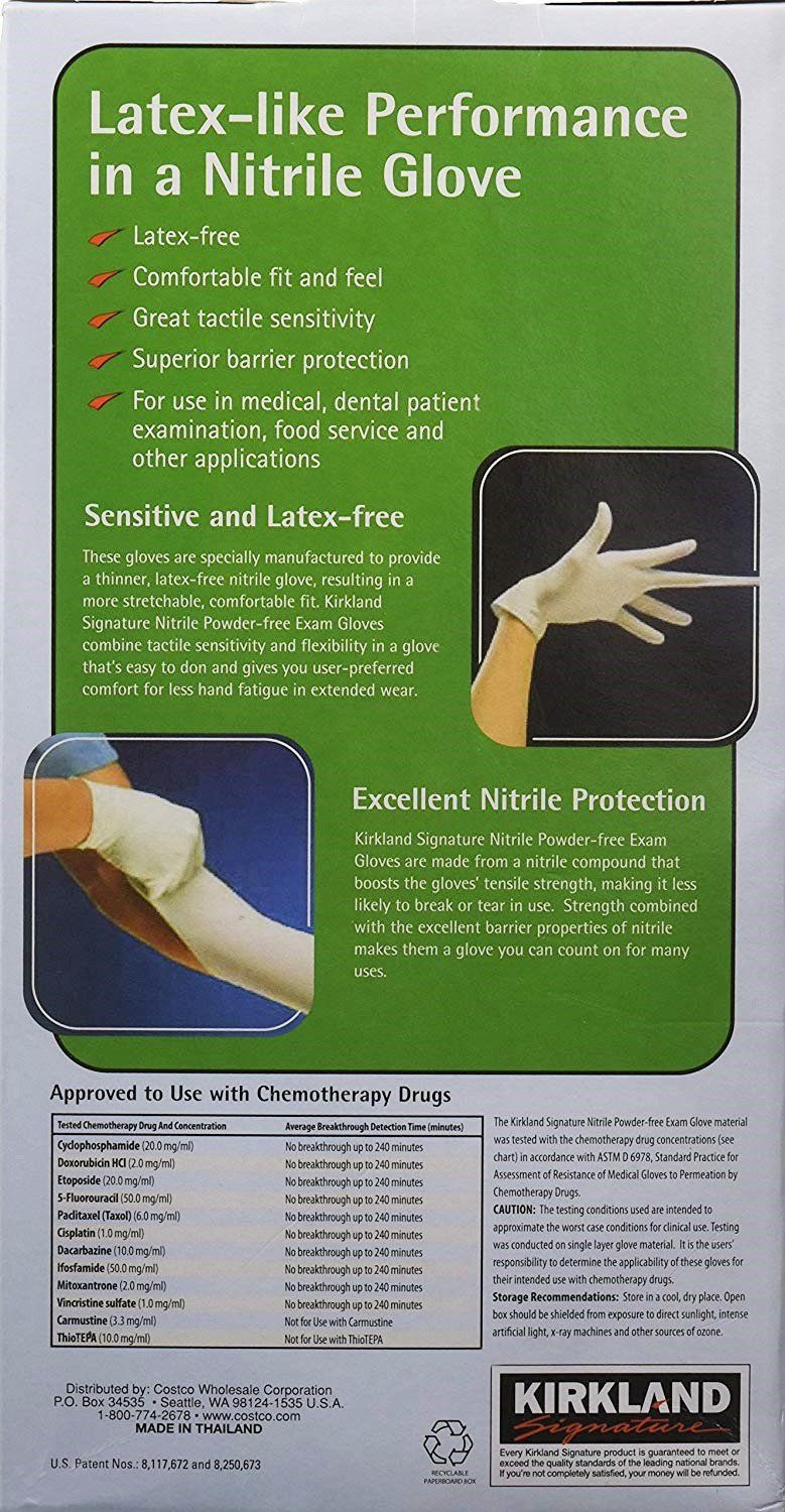 Kirkland Chemo Tested Nitrile Exam Gloves (Box of 200) - One Source Medical Supplies