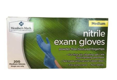 Member's Mark -Nitrile Exam Gloves (Box of 200) - One Source Medical Supplies